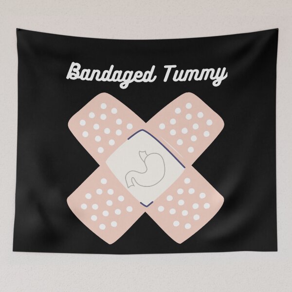 Item preview, Bandaged Tummy Stomach Ache Survivor Bandaged- Funny Medical Minimal designed and sold by MAEffects.
