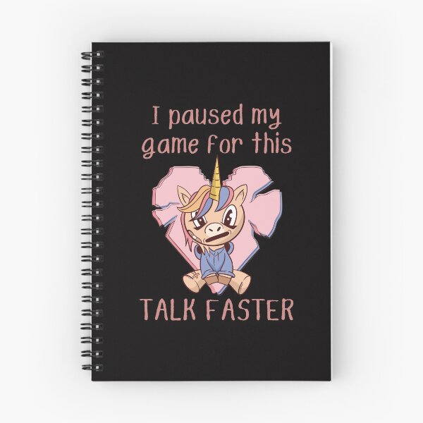 Item preview, I paused my game for this, talk faster, funny unicorn grunge anime print designed and sold by Auntieck.