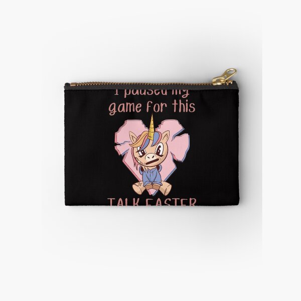 Item preview, I paused my game for this, talk faster, funny unicorn grunge anime print designed and sold by Auntieck.