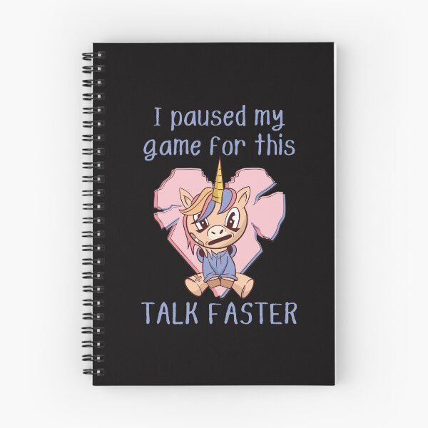 Item preview, I paused my game for this, talk faster, funny unicorn grunge anime print designed and sold by Auntieck.