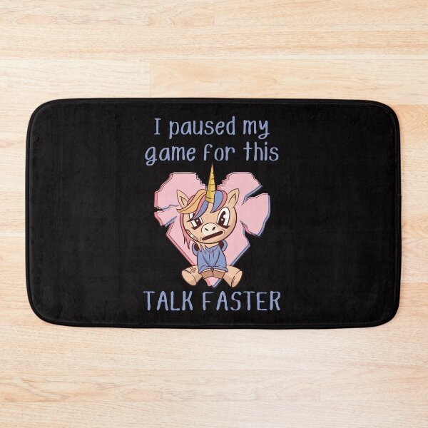 Item preview, I paused my game for this, talk faster, funny unicorn grunge anime print designed and sold by Auntieck.