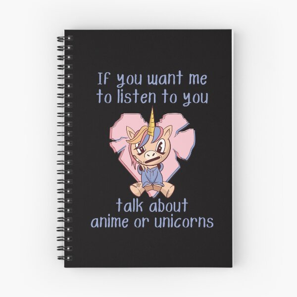 Item preview, If you want me to listen to you, talk about anime or unicorns, funny unicorn grunge anime print designed and sold by Auntieck.