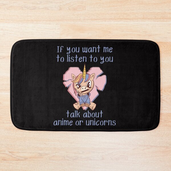 Item preview, If you want me to listen to you, talk about anime or unicorns, funny unicorn grunge anime print designed and sold by Auntieck.
