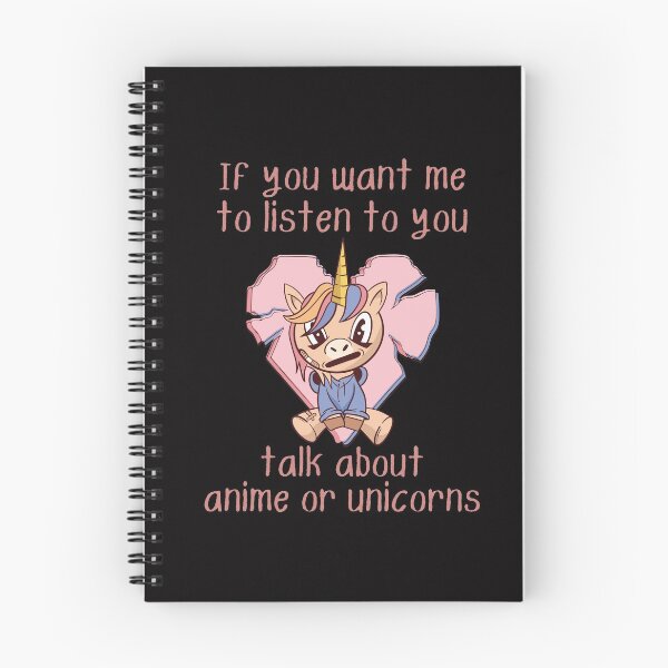 Item preview, If you want me to listen to you, talk about anime or unicorns, funny unicorn grunge anime print designed and sold by Auntieck.
