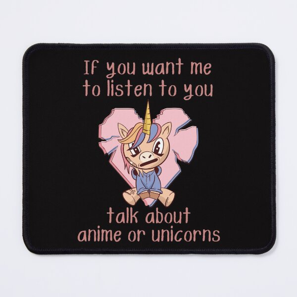 Item preview, If you want me to listen to you, talk about anime or unicorns, funny unicorn grunge anime print designed and sold by Auntieck.