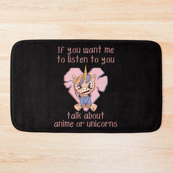 Item preview, If you want me to listen to you, talk about anime or unicorns, funny unicorn grunge anime print designed and sold by Auntieck.