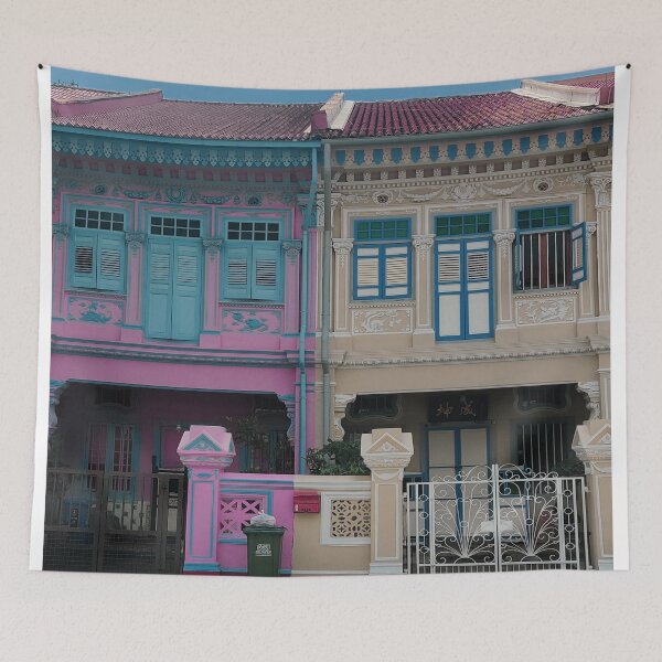 Item preview, Colourful Peranakan Shophouses, Singapore designed and sold by Happiness Creators.