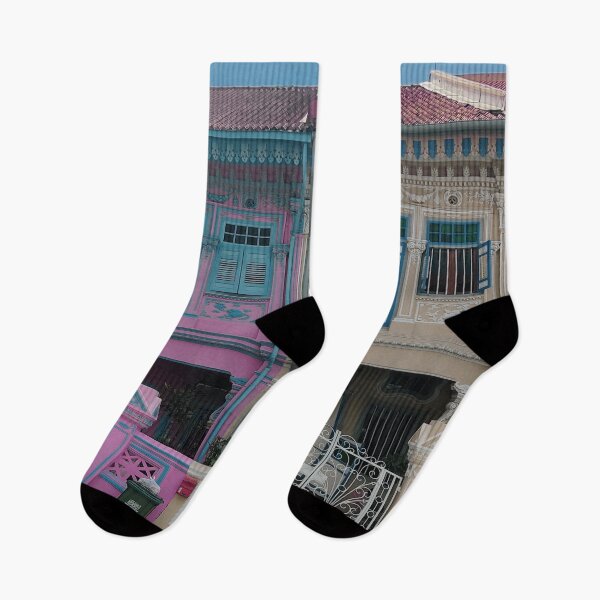 Item preview, Colourful Peranakan Shophouses, Singapore designed and sold by Happiness Creators.