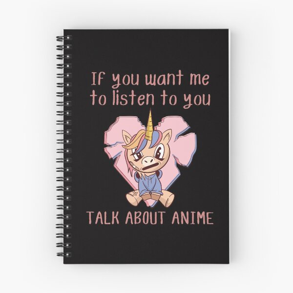 Item preview, If you want me to listen to you, talk about anime, funny unicorn grunge anime print designed and sold by Auntieck.