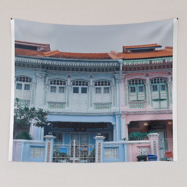 Item preview, Colourful Peranakan Shophouses, Singapore designed and sold by Happiness Creators.