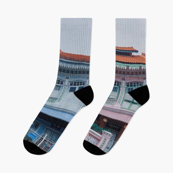 Item preview, Colourful Peranakan Shophouses, Singapore designed and sold by Happiness Creators.