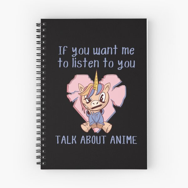 Item preview,  If you want me to listen to you, talk about anime, funny unicorn grunge anime print designed and sold by Auntieck.