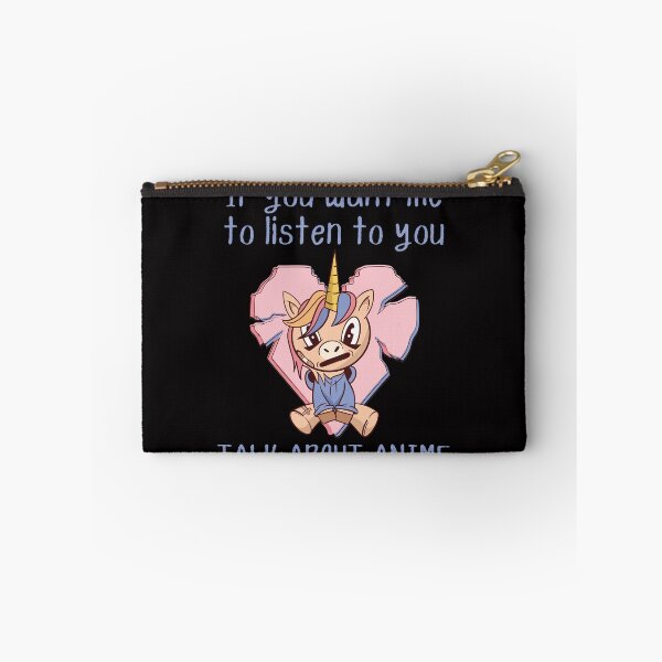 Item preview,  If you want me to listen to you, talk about anime, funny unicorn grunge anime print designed and sold by Auntieck.