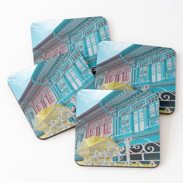 Item preview, Colourful Peranakan Shophouses, Singapore designed and sold by Happiness Creators.