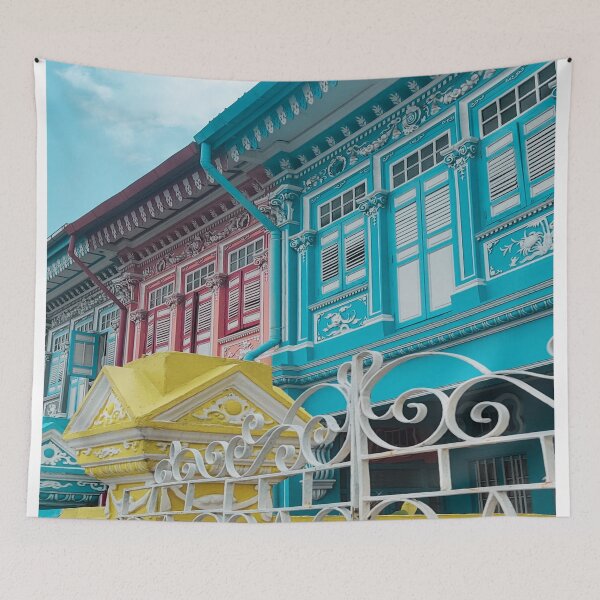 Item preview, Colourful Peranakan Shophouses, Singapore designed and sold by Happiness Creators.