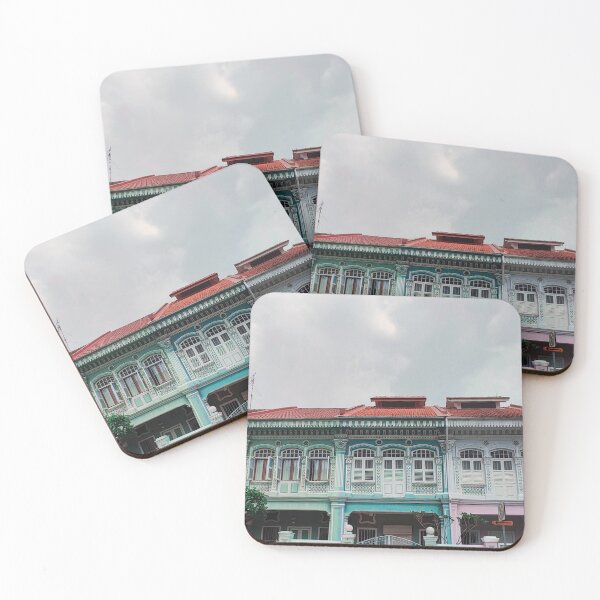 Item preview, Colourful Peranakan Shophouses, Singapore designed and sold by Happiness Creators.