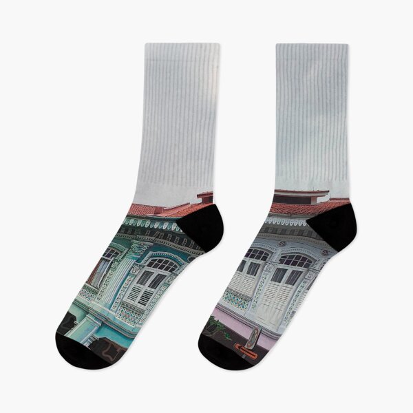 Item preview, Colourful Peranakan Shophouses, Singapore designed and sold by Happiness Creators.