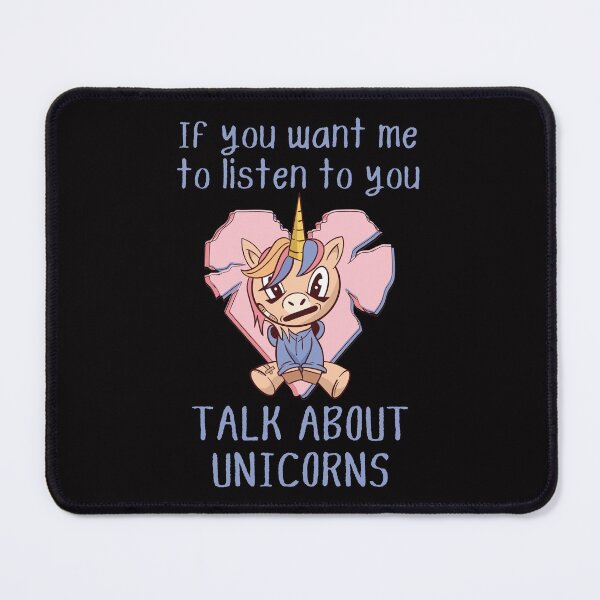 Item preview, If you want me to listen to you, talk about unicorns, funny unicorn grunge anime print designed and sold by Auntieck.