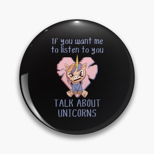 Item preview, If you want me to listen to you, talk about unicorns, funny unicorn grunge anime print designed and sold by Auntieck.