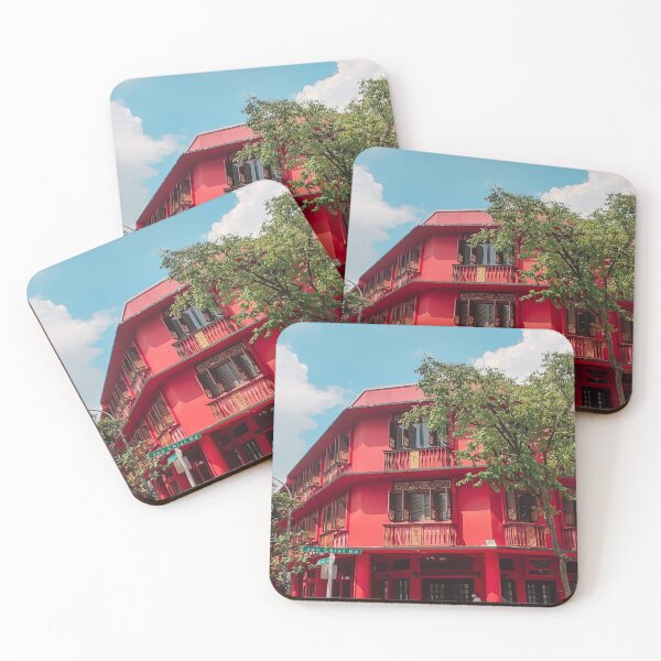 Item preview, Red Peranakan Shophouses, Singapore designed and sold by Happiness Creators.