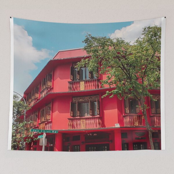 Item preview, Red Peranakan Shophouses, Singapore designed and sold by Happiness Creators.