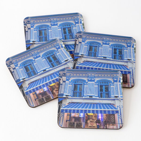 Item preview, Blue and White Peranakan Shophouses, Singapore designed and sold by Happiness Creators.