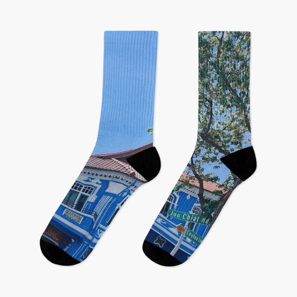 Item preview, Blue and White Peranakan Shophouses, Singapore designed and sold by Happiness Creators.