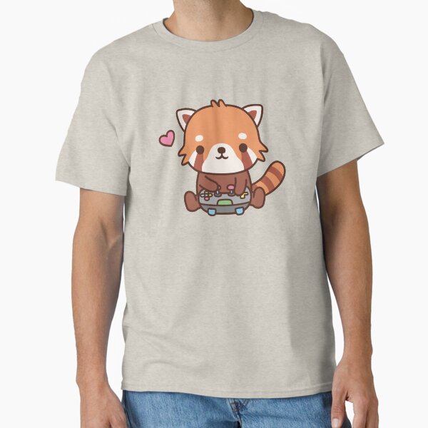 Item preview, Cute Little Red Panda Playing Video Games designed and sold by rustydoodle.
