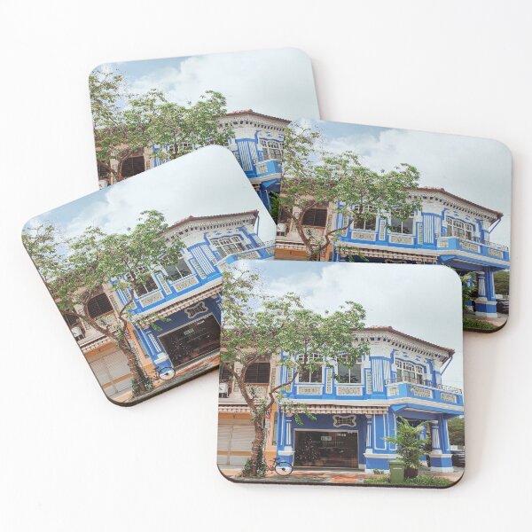Item preview, Blue and White Peranakan Shophouses, Singapore designed and sold by Happiness Creators.