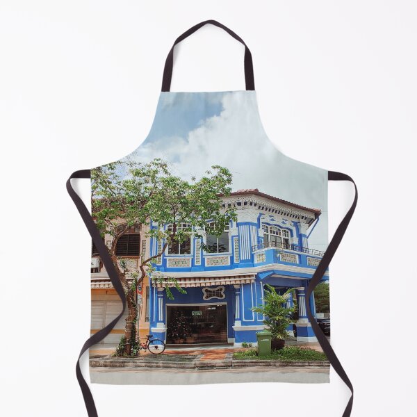Item preview, Blue and White Peranakan Shophouses, Singapore designed and sold by Happiness Creators.
