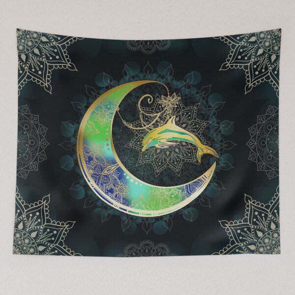 Item preview, Dolphin Mandala Love You To The Moon designed and sold by AletacStore.