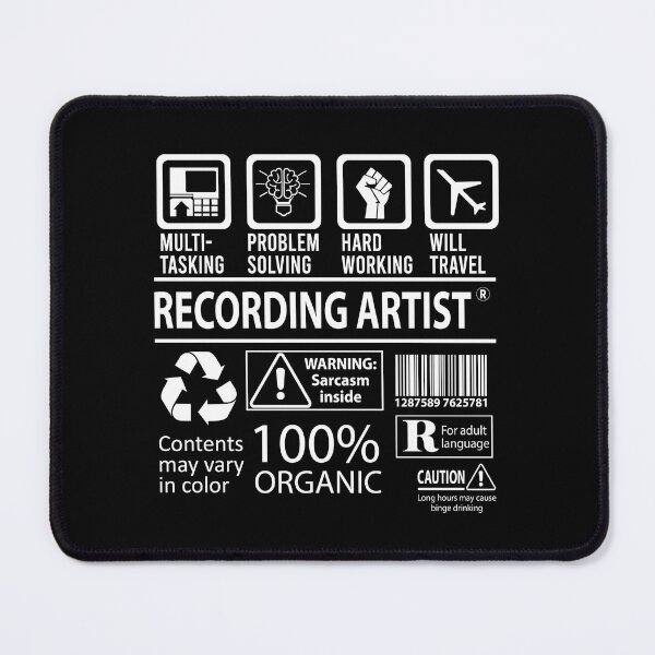 Item preview, Recording Artist T Shirt - MultiTasking Certified Job Gift Item Tee designed and sold by oslandefren.