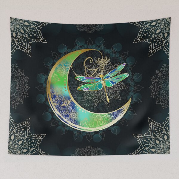Aperçu de l'œuvre libellule mandala je t'aime à la lune créée et vendue par AletacStore.