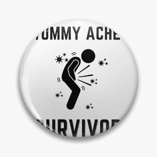 Item preview, Tummy Ache Survivor Black-Stomach Ache Funny Elegant Minimal designed and sold by MAEffects.