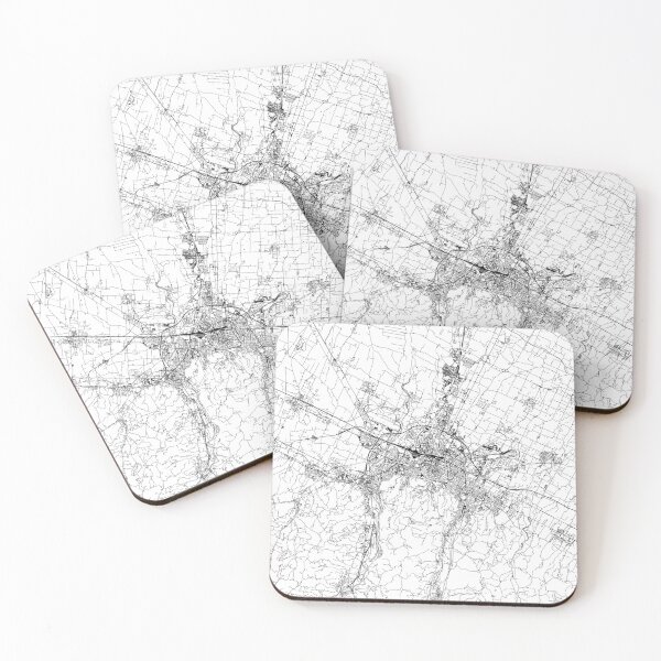 Item preview, Bologna White Map designed and sold by multiplicitymap.
