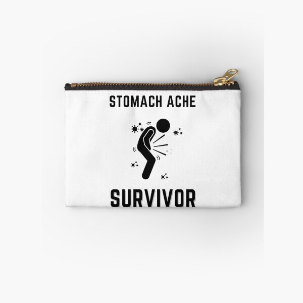 Item preview, Stomach Ache Survivor Black-Tummy Ache Funny Elegant Minimal designed and sold by MAEffects.