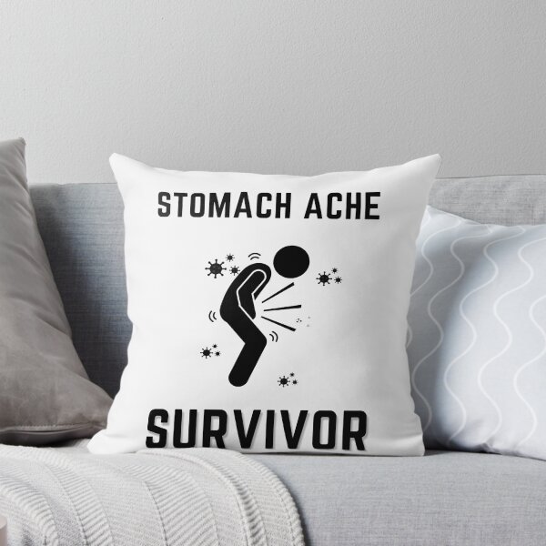 Item preview, Stomach Ache Survivor Black-Tummy Ache Funny Elegant Minimal designed and sold by MAEffects.