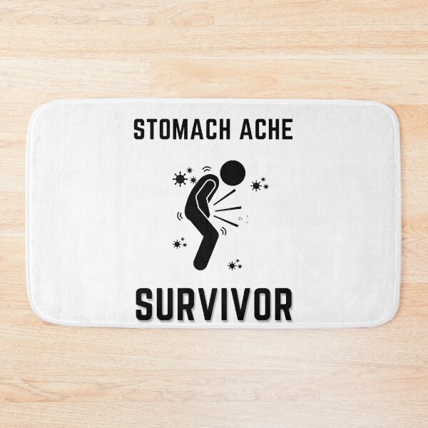 Item preview, Stomach Ache Survivor Black-Tummy Ache Funny Elegant Minimal designed and sold by MAEffects.