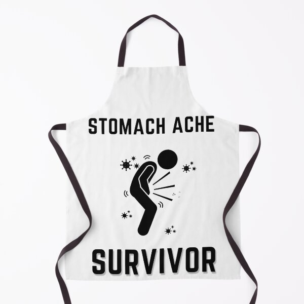 Item preview, Stomach Ache Survivor Black-Tummy Ache Funny Elegant Minimal designed and sold by MAEffects.