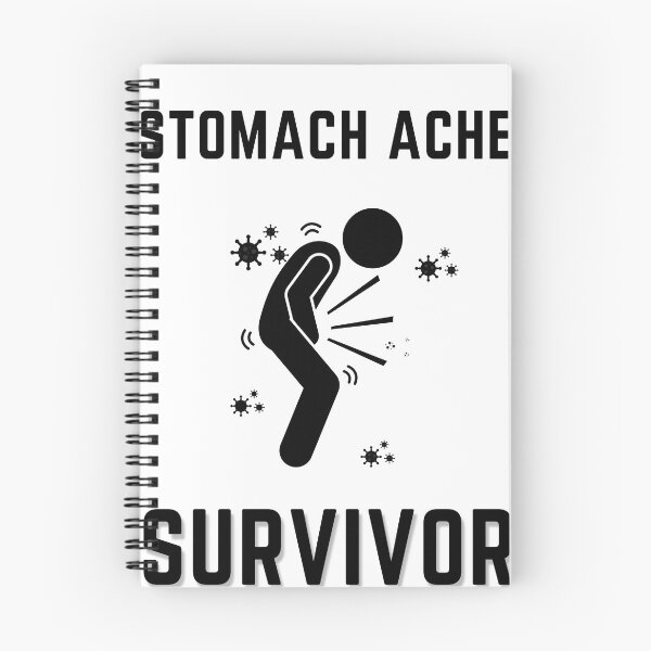 Item preview, Stomach Ache Survivor Black-Tummy Ache Funny Elegant Minimal designed and sold by MAEffects.