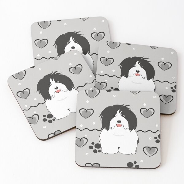 Item preview, Love Black White Coton de Tulear Dog designed and sold by Lulupainting.