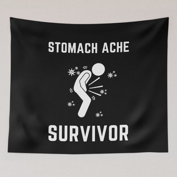 Item preview, Stomach Ache Survivor-Tummy Ache Funny Elegant Minimal designed and sold by MAEffects.