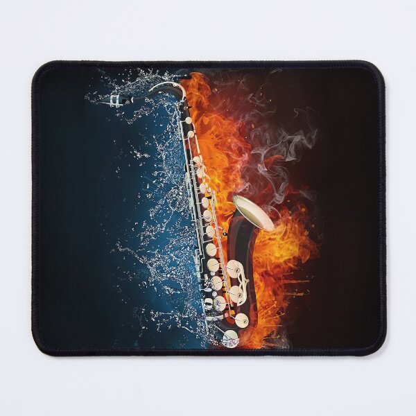Item preview, Saxophone Fire And Water Art designed and sold by AletacStore.