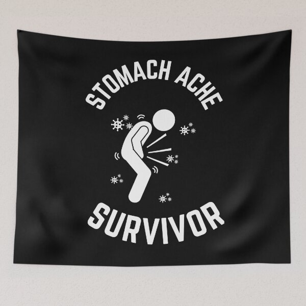 Item preview, Stomach Ache Survivor V2-Tummy Ache Funny Elegant Minimal designed and sold by MAEffects.
