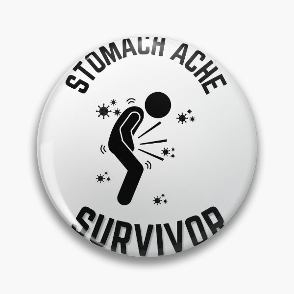Item preview, Stomach Ache Survivor V2 Black-Tummy Ache Funny Elegant Minimal designed and sold by MAEffects.