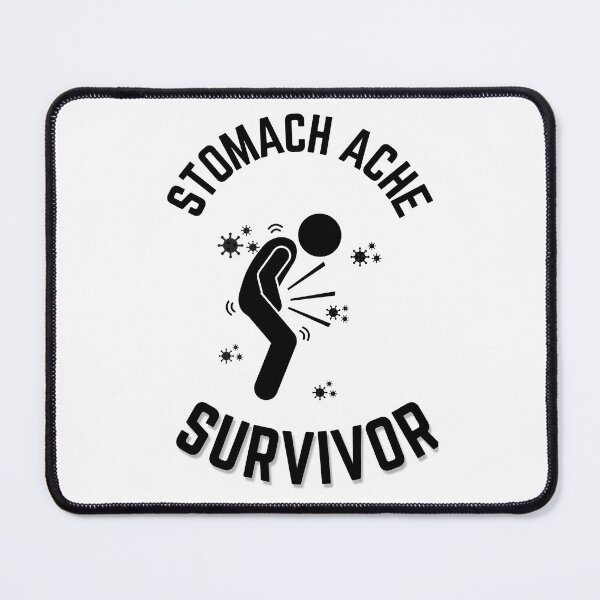 Item preview, Stomach Ache Survivor V2 Black-Tummy Ache Funny Elegant Minimal designed and sold by MAEffects.