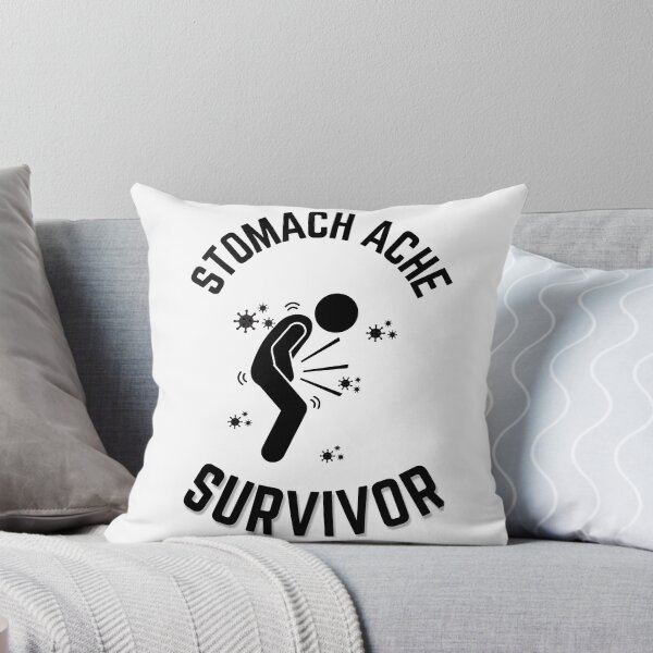 Item preview, Stomach Ache Survivor V2 Black-Tummy Ache Funny Elegant Minimal designed and sold by MAEffects.