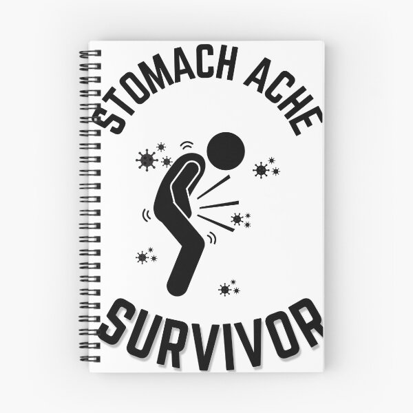 Item preview, Stomach Ache Survivor V2 Black-Tummy Ache Funny Elegant Minimal designed and sold by MAEffects.