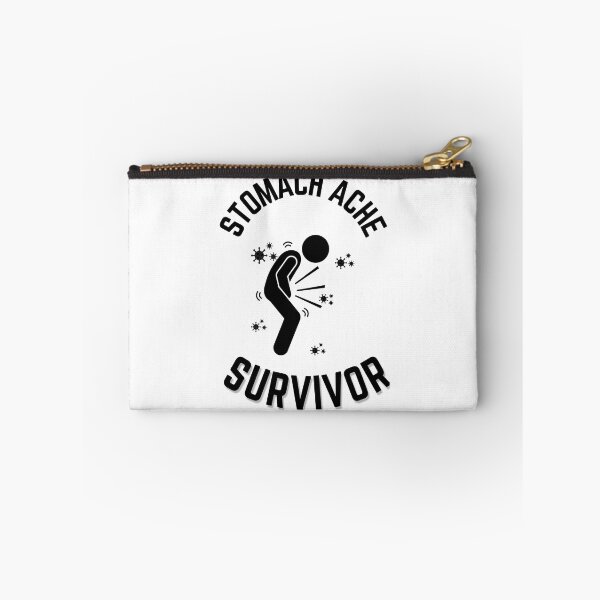Item preview, Stomach Ache Survivor V2 Black-Tummy Ache Funny Elegant Minimal designed and sold by MAEffects.