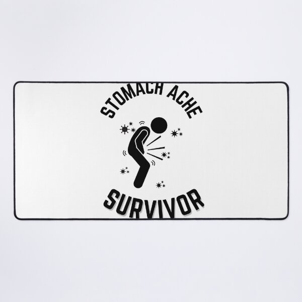 Item preview, Stomach Ache Survivor V2 Black-Tummy Ache Funny Elegant Minimal designed and sold by MAEffects.